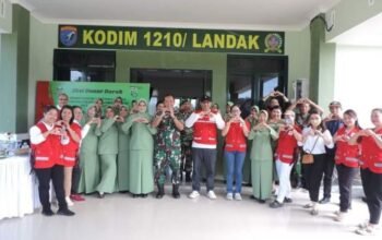 Donor Darah Persit Kartika Chandra Kirana Kodim 1210/Ldk untuk Perayaan Sambut HUT Ke-78 Tahun 2024